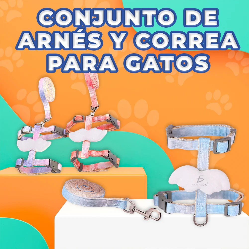 Correa y arnés para mascota pequeña con detalle de alas, variedad de …