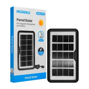 Panel solar portátil, con cable para dispositivos y potencia de 3.8w
