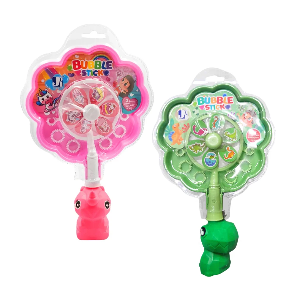 Varita de burbujas con forma molino de viento con diseño infantil, va…