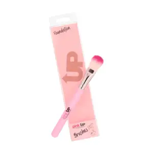 Brocha pink up de cerdas suaves para difuminar la base de maquillaje …