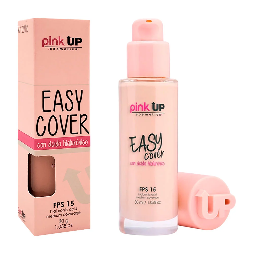 Base de maquillaje pink up con fps 15, cobertura media, tono 100, 30g…