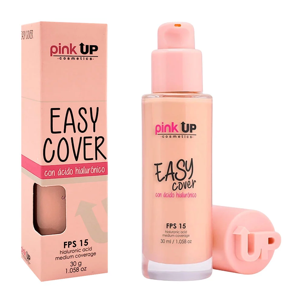 Base de maquillaje pink up con fps 15, cobertura media, tono 500, 30g…