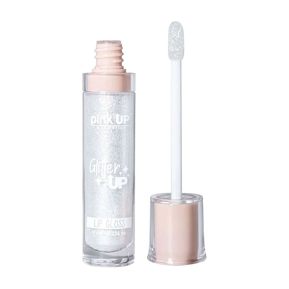 Lip gloss / brillo labial con glitter pink up en tono shine, 7ml / pk…