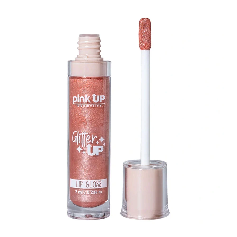 Lip gloss / brillo labial con glitter pink up en tono estellar, 7ml /…