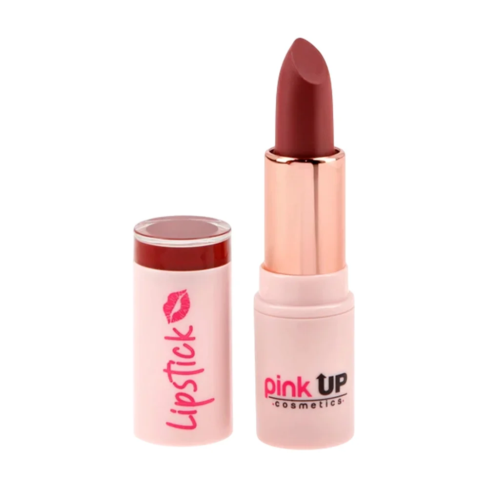 Labial lipstick pink up en barra retráctil en tono red wine, 3.6g / p…
