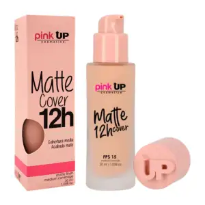 Base de maquillaje pink up con fps 15, cobertura media, tono 400, 30g…