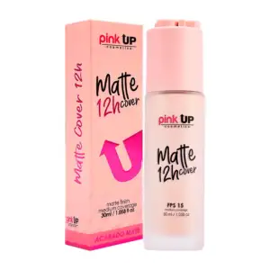 Base pink up con cobertura media terminación matte en tono light, 30ml
