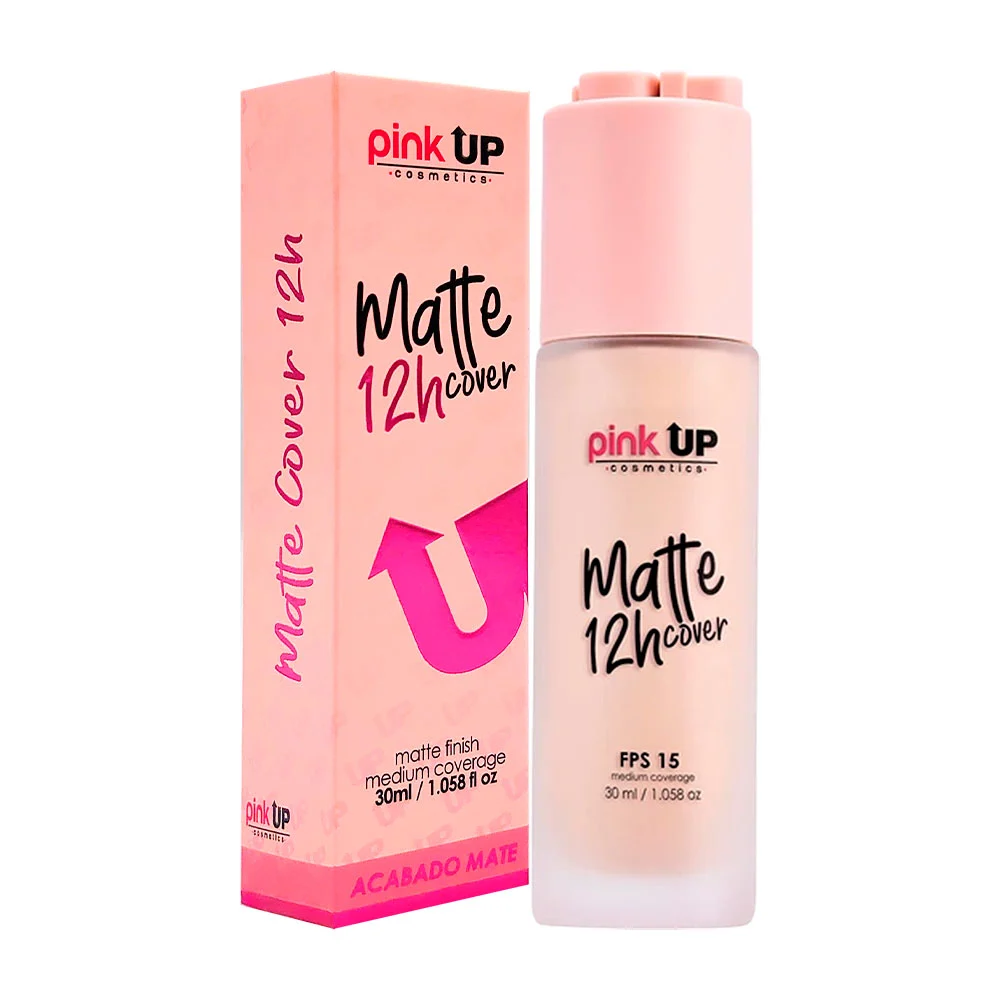 Base pink up con cobertura media terminación matte en tono natural be…