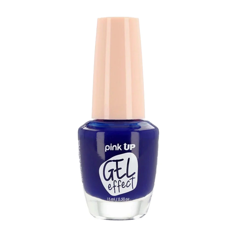 1pza Esmalte con efecto gel pink up para uñas en tono basic blue, 15m…