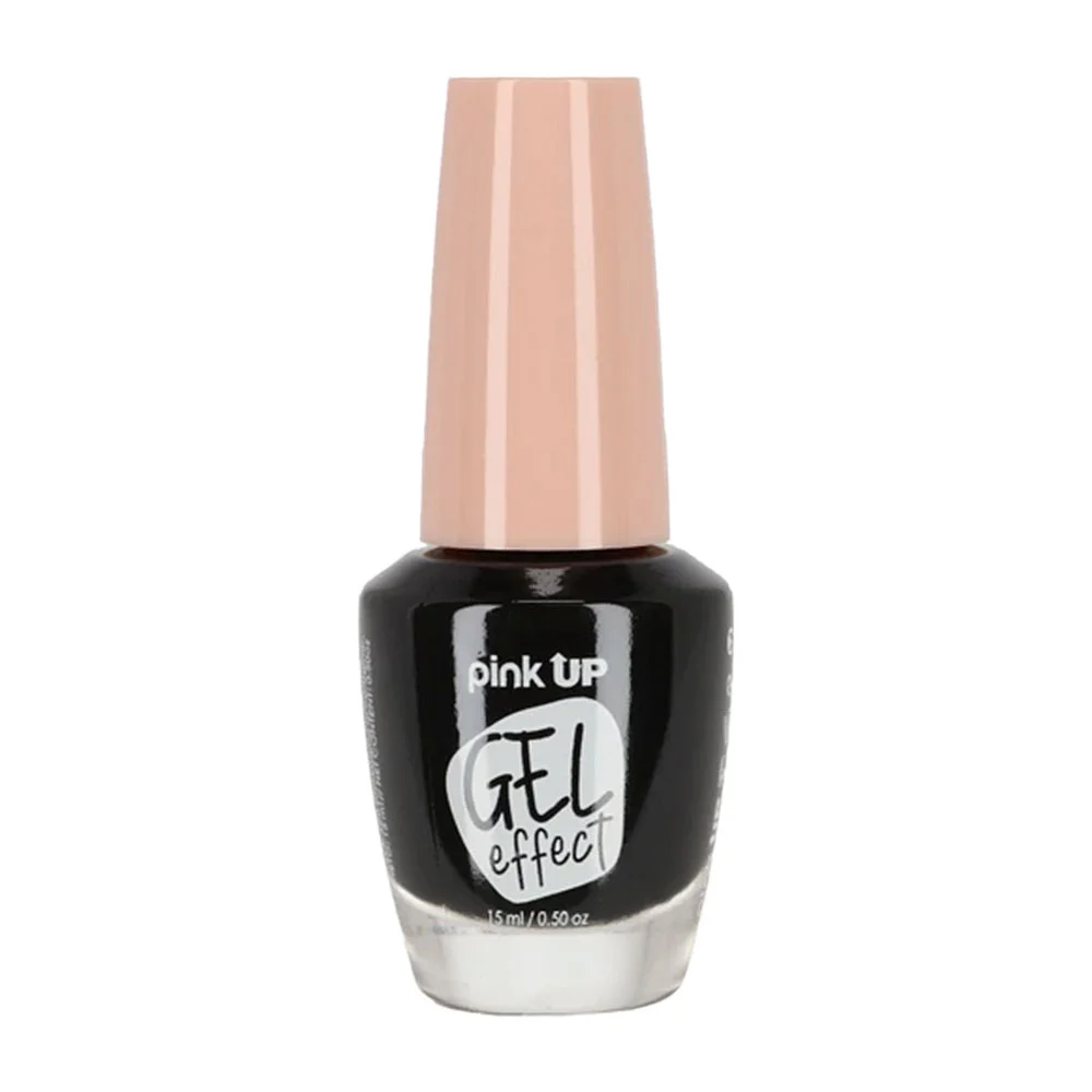 1pza Esmalte con efecto gel pink up para uñas en tono black, 15ml / p…