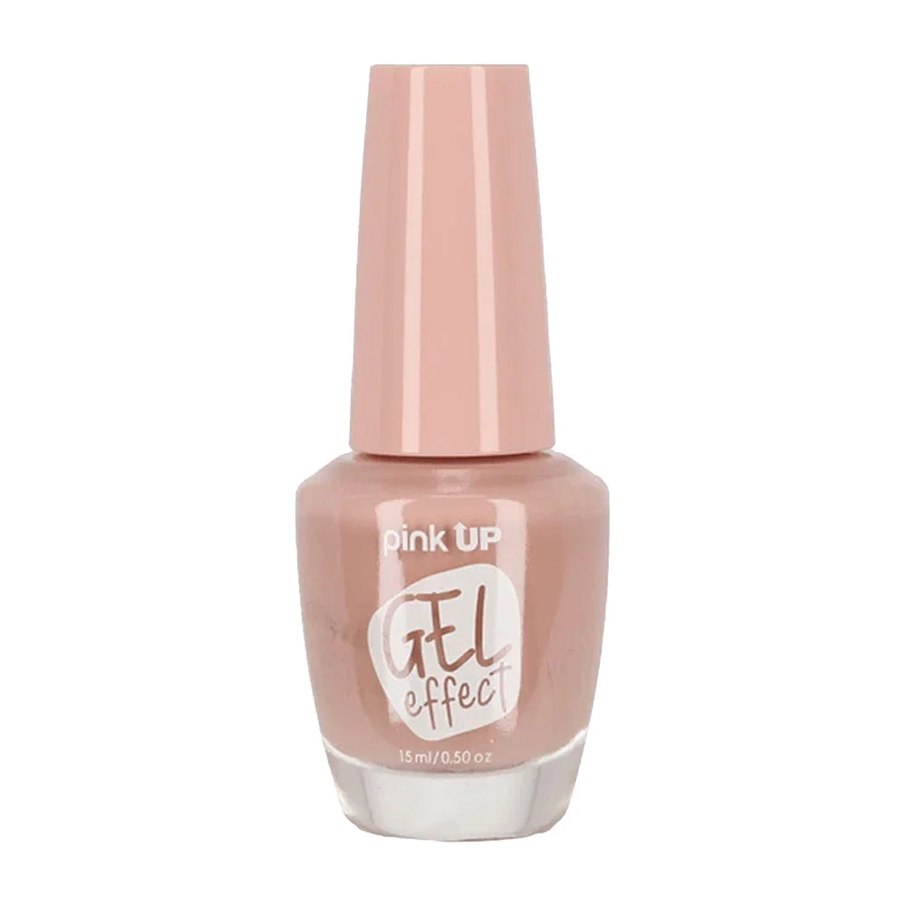 1pza Esmalte con efecto gel pink up para uñas en tono nude, 15ml / pk…