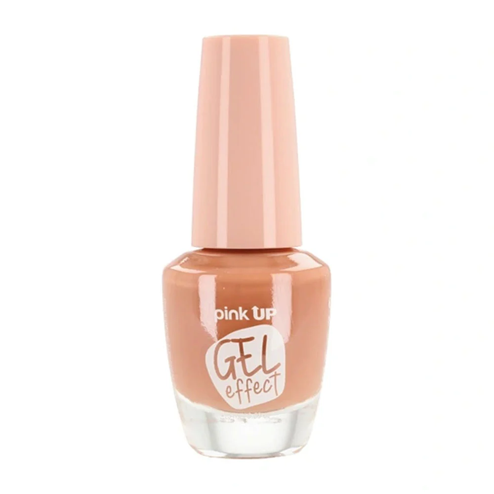 1pza Esmalte con efecto gel pink up para uñas en tono café, 15ml / pk…