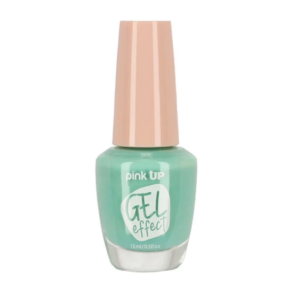 1pza Esmalte con efecto gel pink up para uñas en tono mint, 15ml / pk…