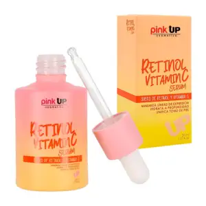 Suero facial pink up con retinol y vitamina c para el cuidado de la p…