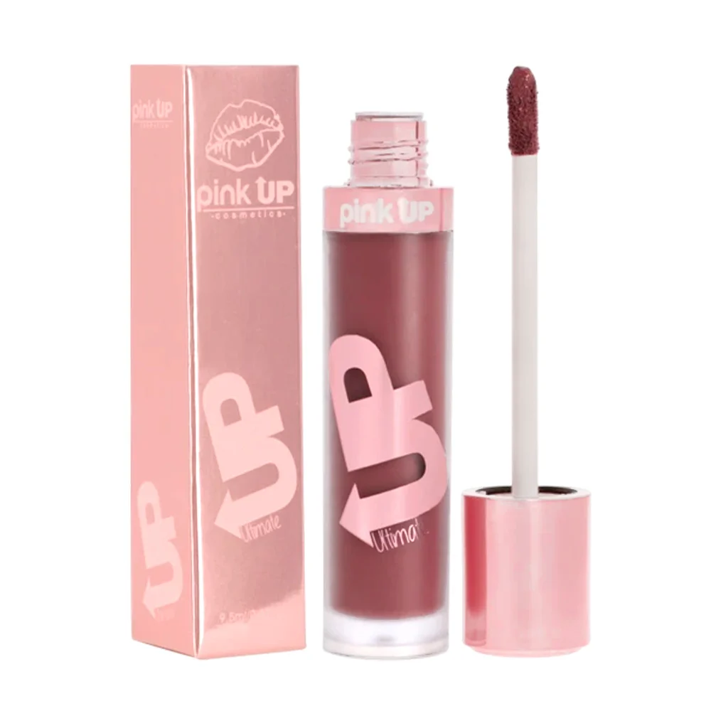 Labial líquido pink up con efecto mate en tono brownye, 9.5ml / pkum28