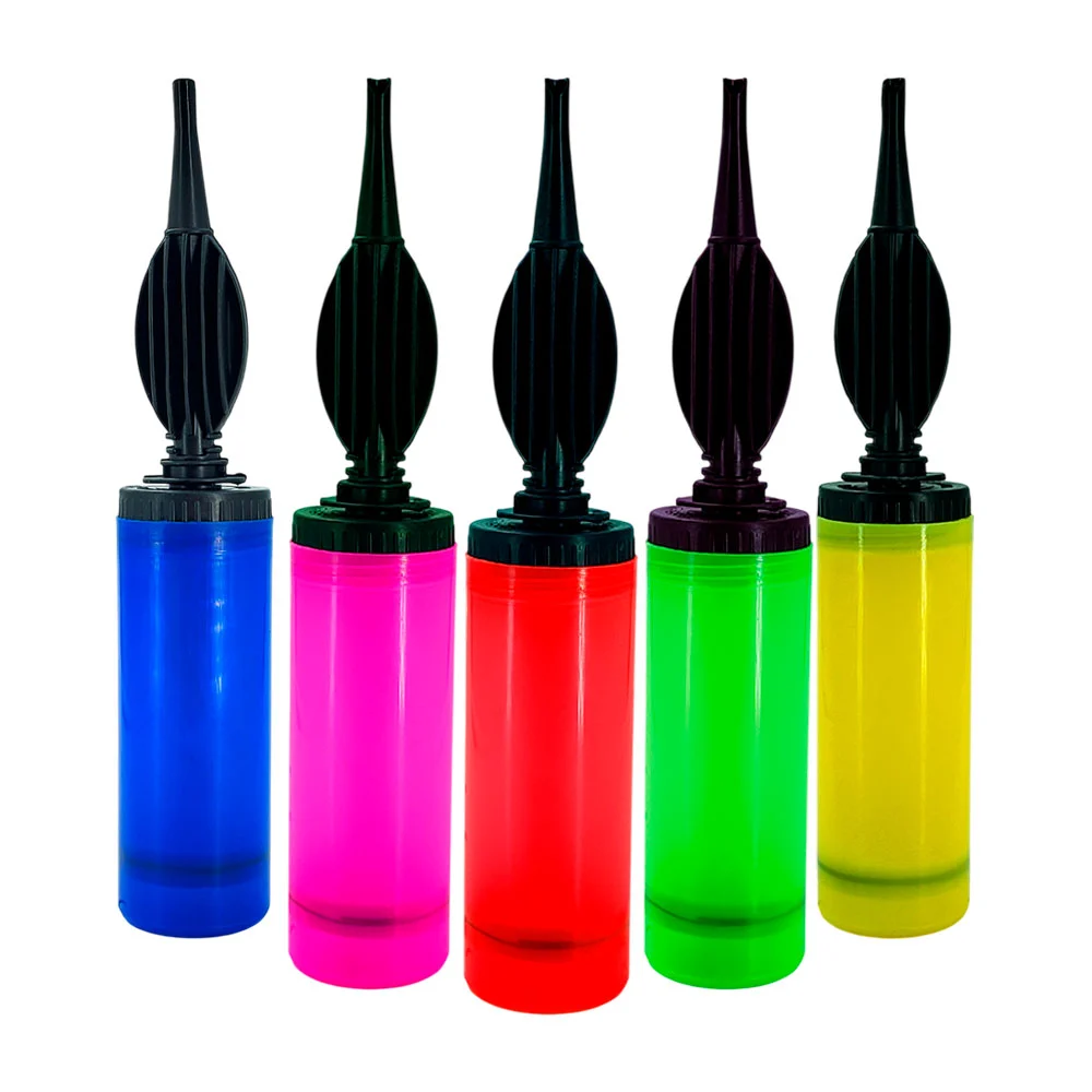 1pza Bomba manual de plástico para inflar globos, variedad de colores…