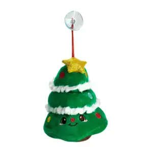1pza Mini árbol de peluche con decoracion navideña 13cm aprox + vento…
