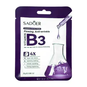 Mascarilla facial anti arrugas sadoer con extracto de vitamina b3, 25…