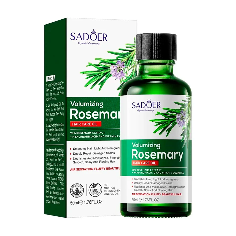 Aceite capilar suavizante sadoer con extracto de romero, 50ml / rosem…