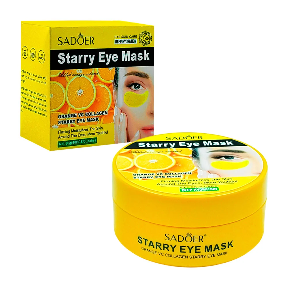 30 pares de mascarillas sadoer para ojos con extracto de naranja y co…