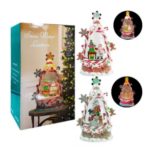 Adorno musical con detalles de bastones de caramelo y figura encapsul…