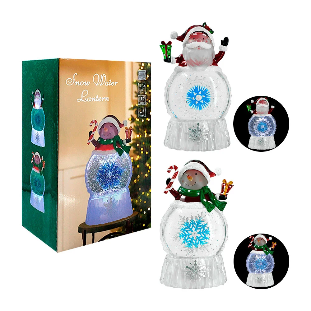 Adorno musical con copo de nieve giratorio y decoración de santa o mu…