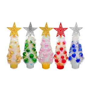 Árbol decorativo navideño con esferas para escritorio 34cm, variedad …