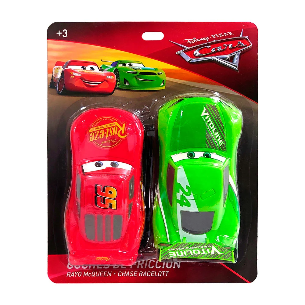 Blíster con 2 carros de fricción de los personajes de cars - rayo y c…