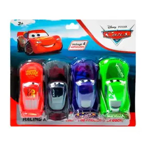 Blíster con 4 mini carritos de los personajes de cars, variedad / t37…