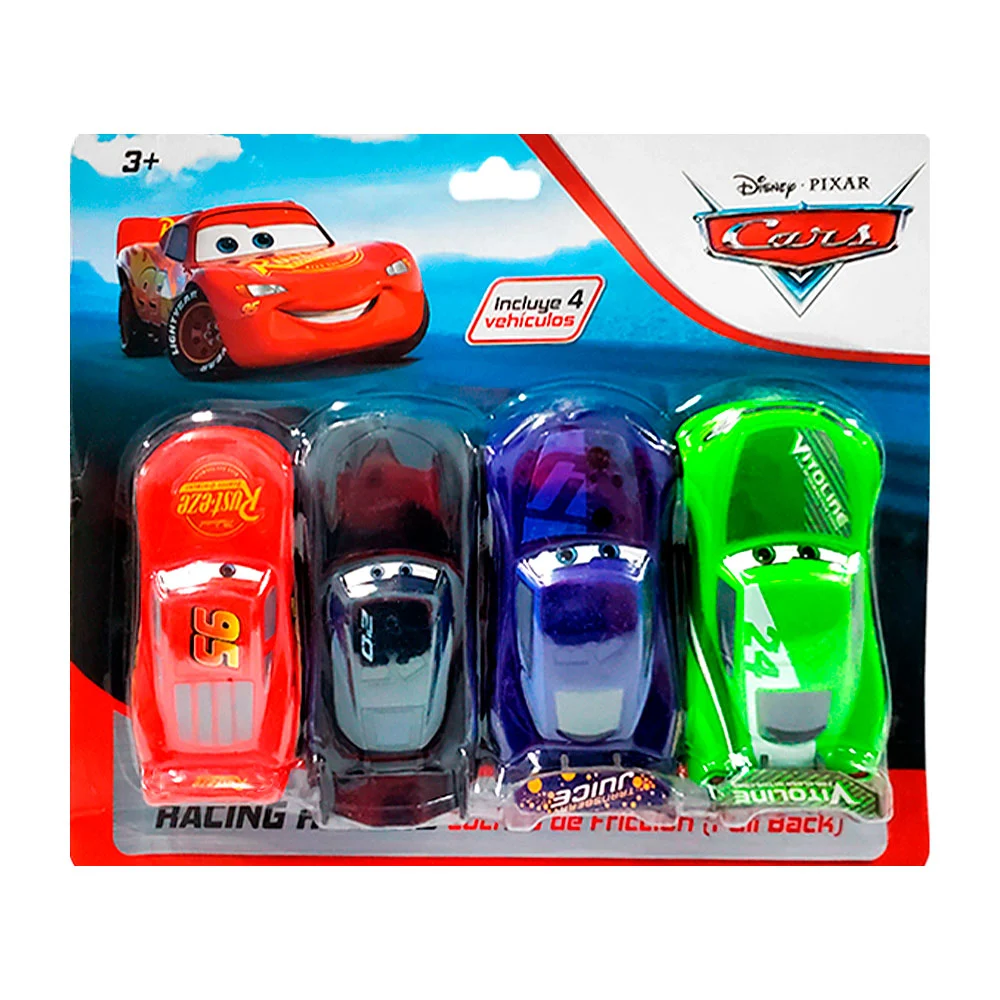 Blíster con 4 mini carritos de los personajes de cars, variedad / t37…