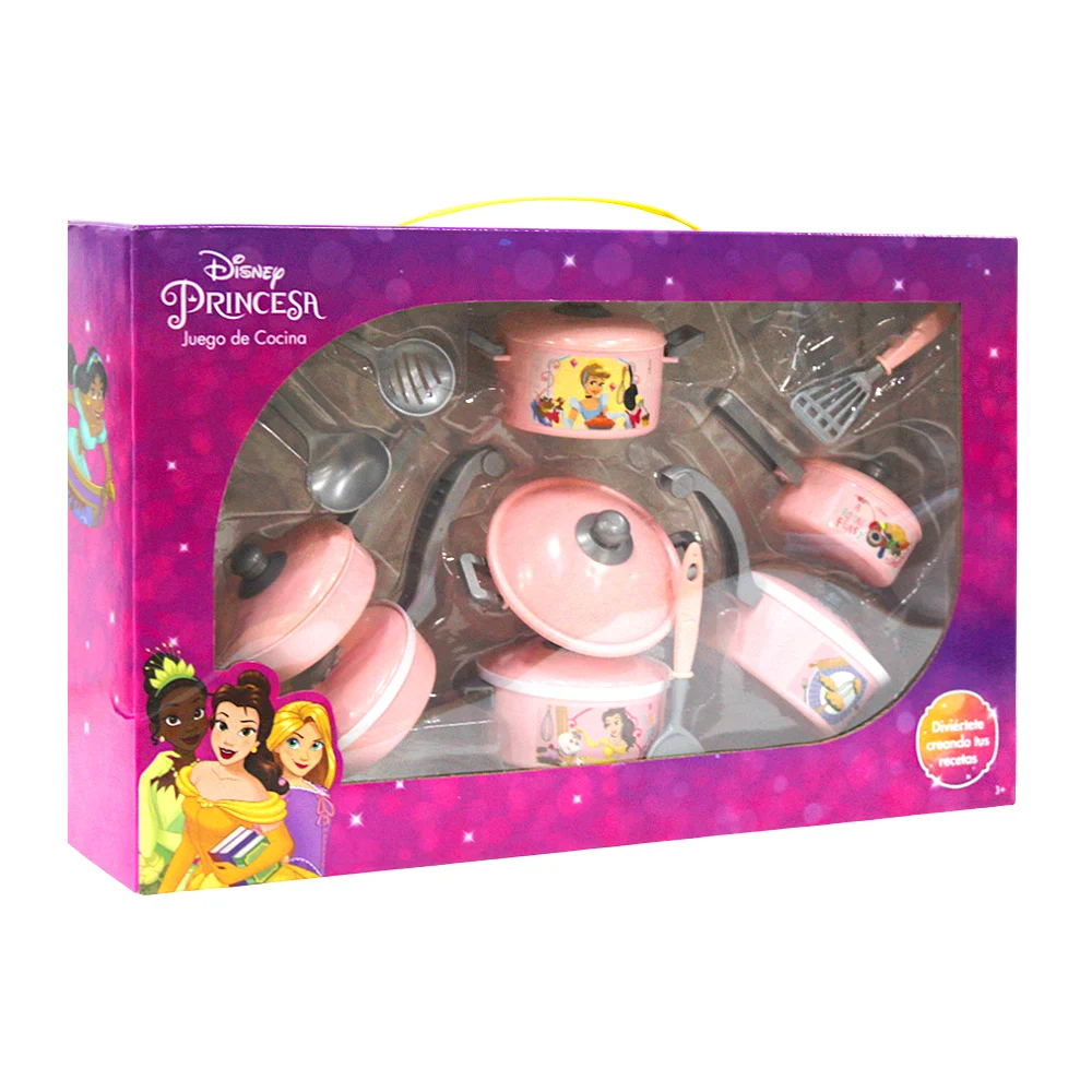 Set de mini ollas infantiles de plástico con estampado de princesas a…