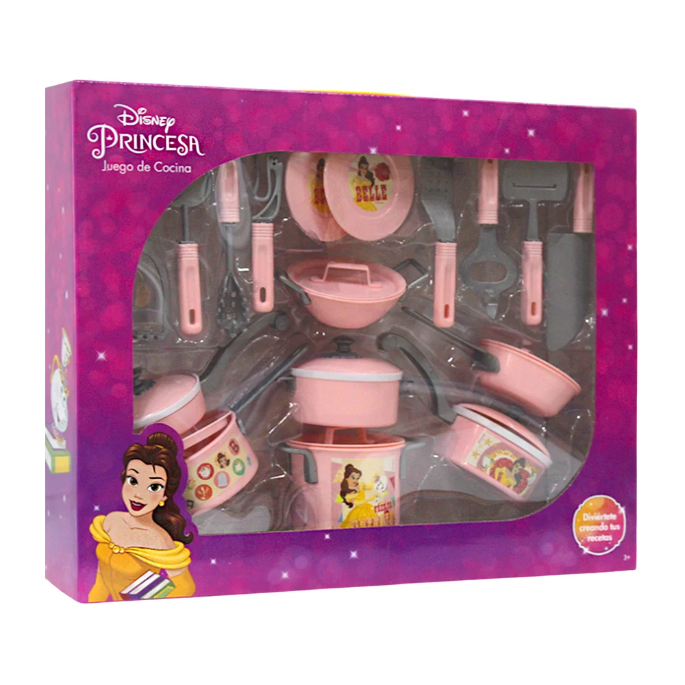 Juego grande de ollas y utensilios de cocina con estampado de princes…