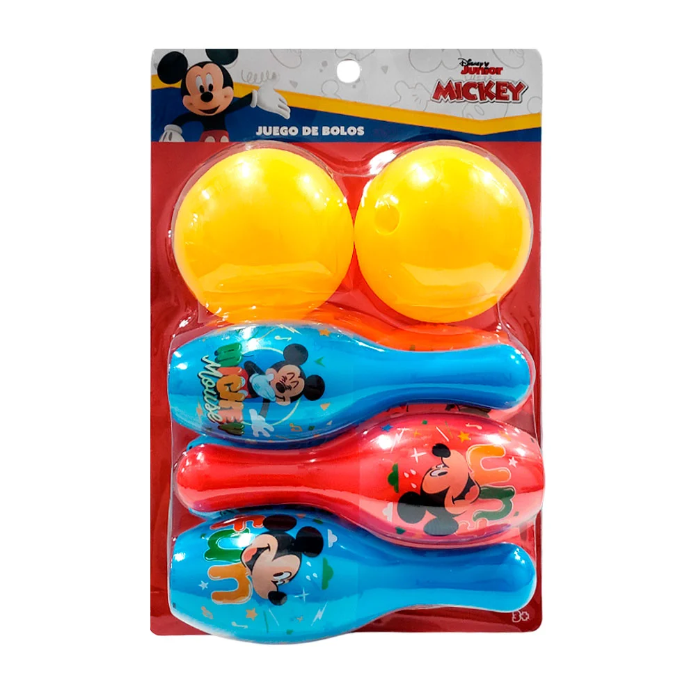 Paquete de juego de bolos con 2 pelotas y 6 pinos, estampado de anima…