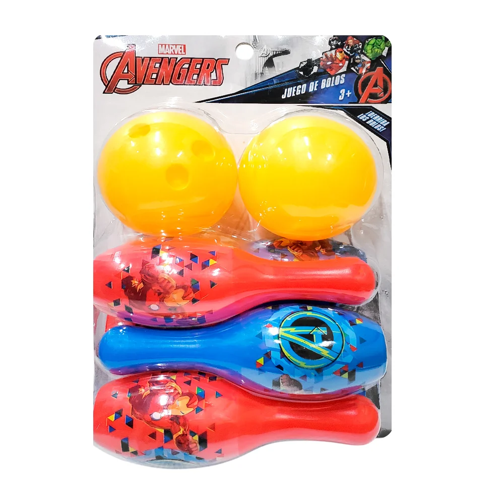 Juego de bolos, con pinos, bolas y estampado de los Vengadores o Spid…