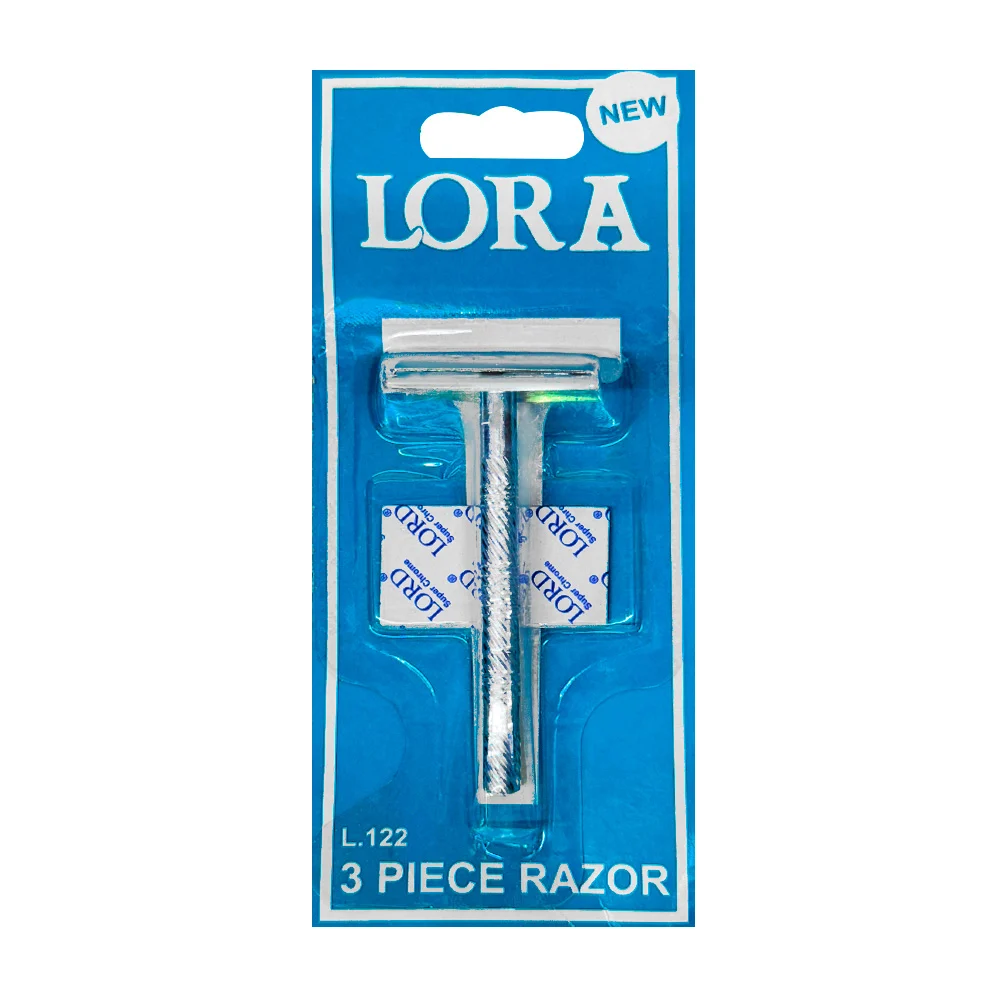 1pza Rastrillo lora metálico con 3 navajas intercambiables / 122 / tl…