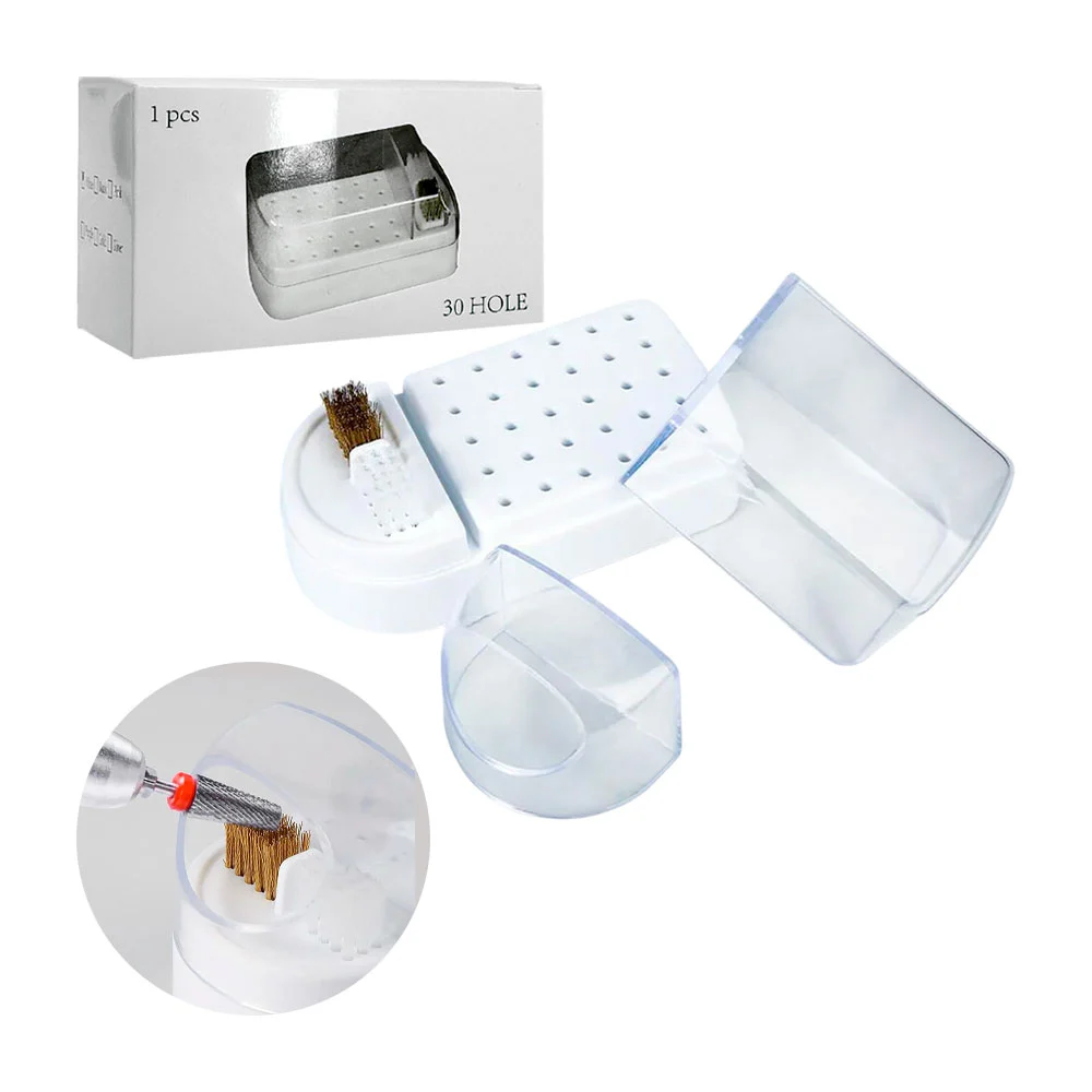Estuche organizador para 30 puntas pulidoras para manicura + cepillo …