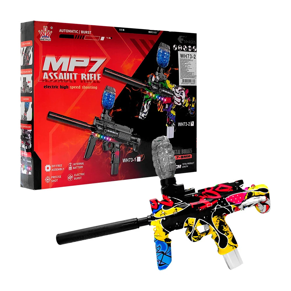 Pistola de juguete mp7, diseño de graffiti, tanque para balas 7-8mm y…