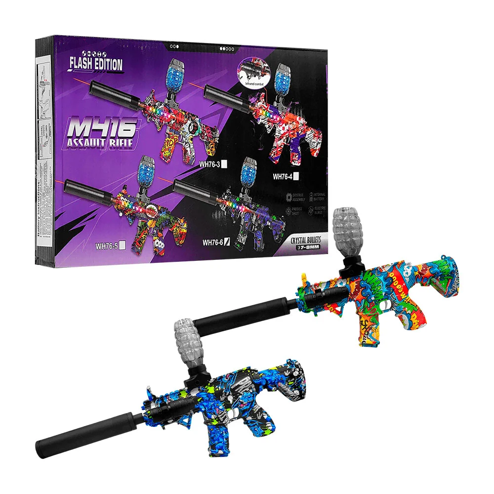 Pistola de hidrogel m416 con luz y sonido + accesorios con estampado …