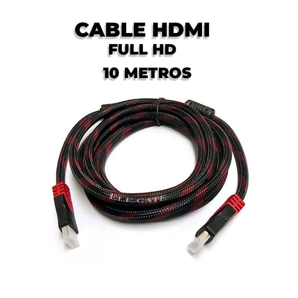 Cable hdmi mallado bicolor de 10m, para xbox, play, pc, laptop / wi.0…
