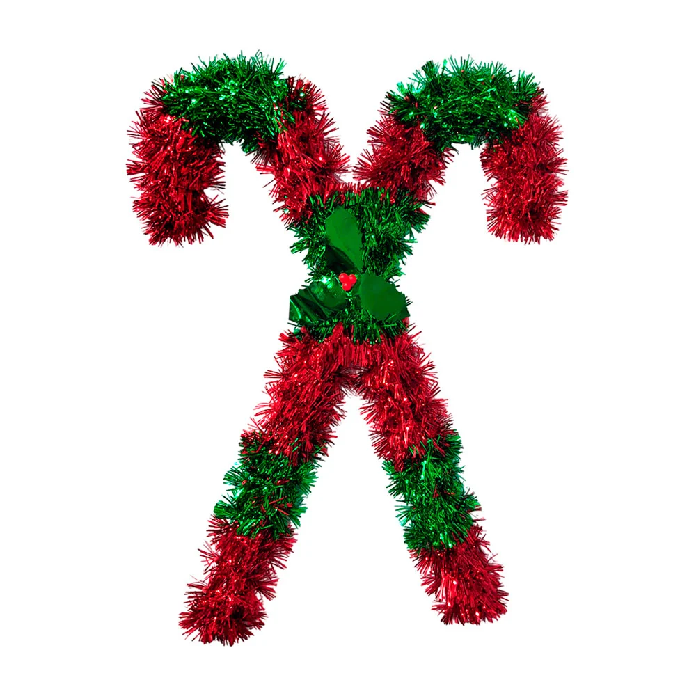 Adorno colgante navideño de escarcha con forma de bastones de caramel…