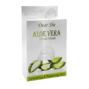 Caja con 10 mascarillas de aloe vera para hidratar y reparar la piel …