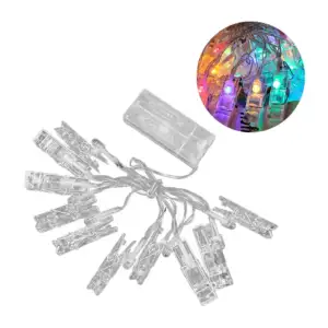 Serie guirnalda decorativa multicolor de pinzas transparentes / zsd-0…