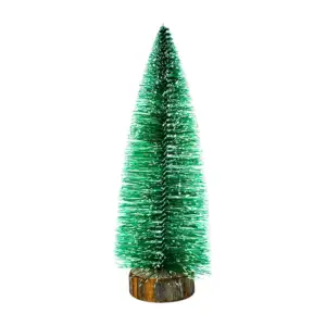 Adorno navideño decorativo en forma de pino con base de madera, 20cm …
