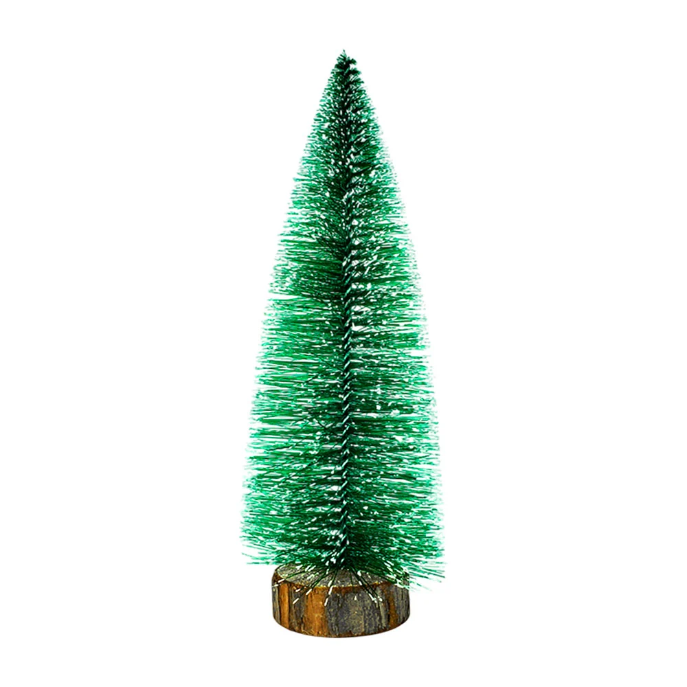 Adorno navideño decorativo en forma de pino con base de madera, 20cm …