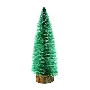 Adorno navideño decorativo en forma de pino 25cm con base de madera /…