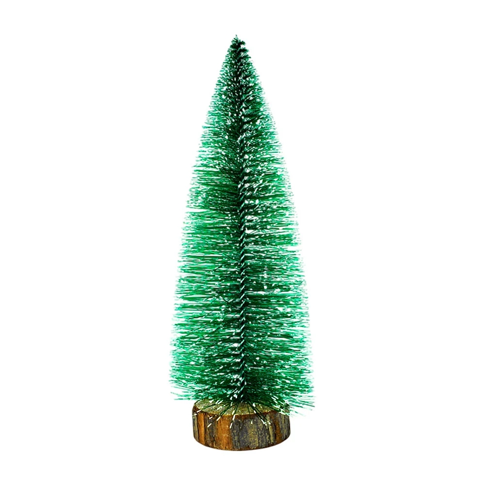 Adorno navideño decorativo en forma de pino 25cm con base de madera /…