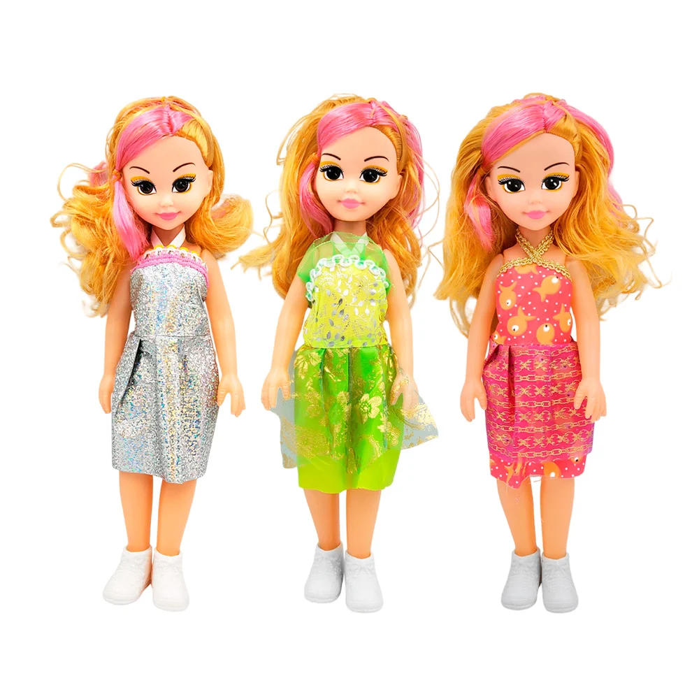 Muñeca infantil de plástico 32cm con ropa a la moda, variedad de mode…