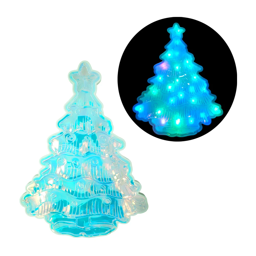 1pza Árbol decorativo navideño tornasol colgante con luces led, usos …