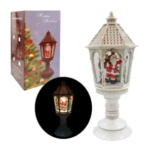 Lámpara decorativa con copos de nieve, musical con luz y figura encap…