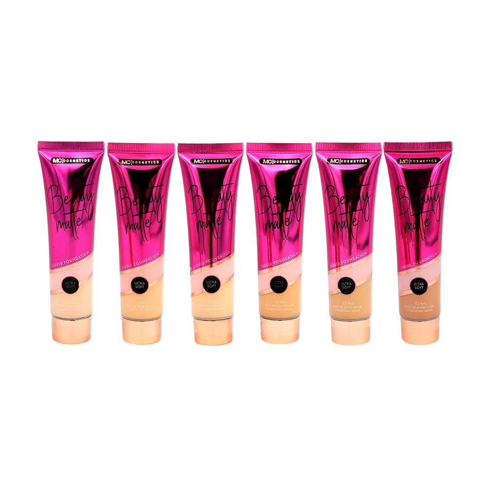 Base de maquillaje mc beauty matte con cobertura media, variedad de t…